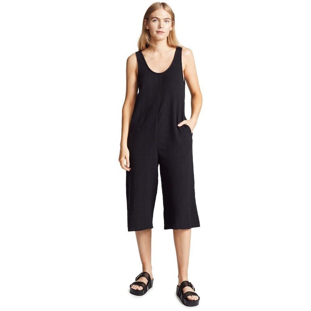 Tavik + Swimwear Bryony Cotton Gauze Jumpsuit Black Size‎ M